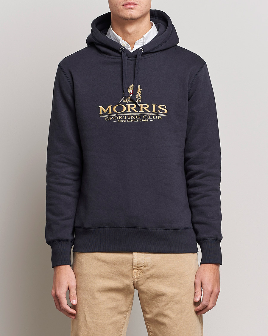 Herr |  | Morris | Trevor Logo Hoodie Blue