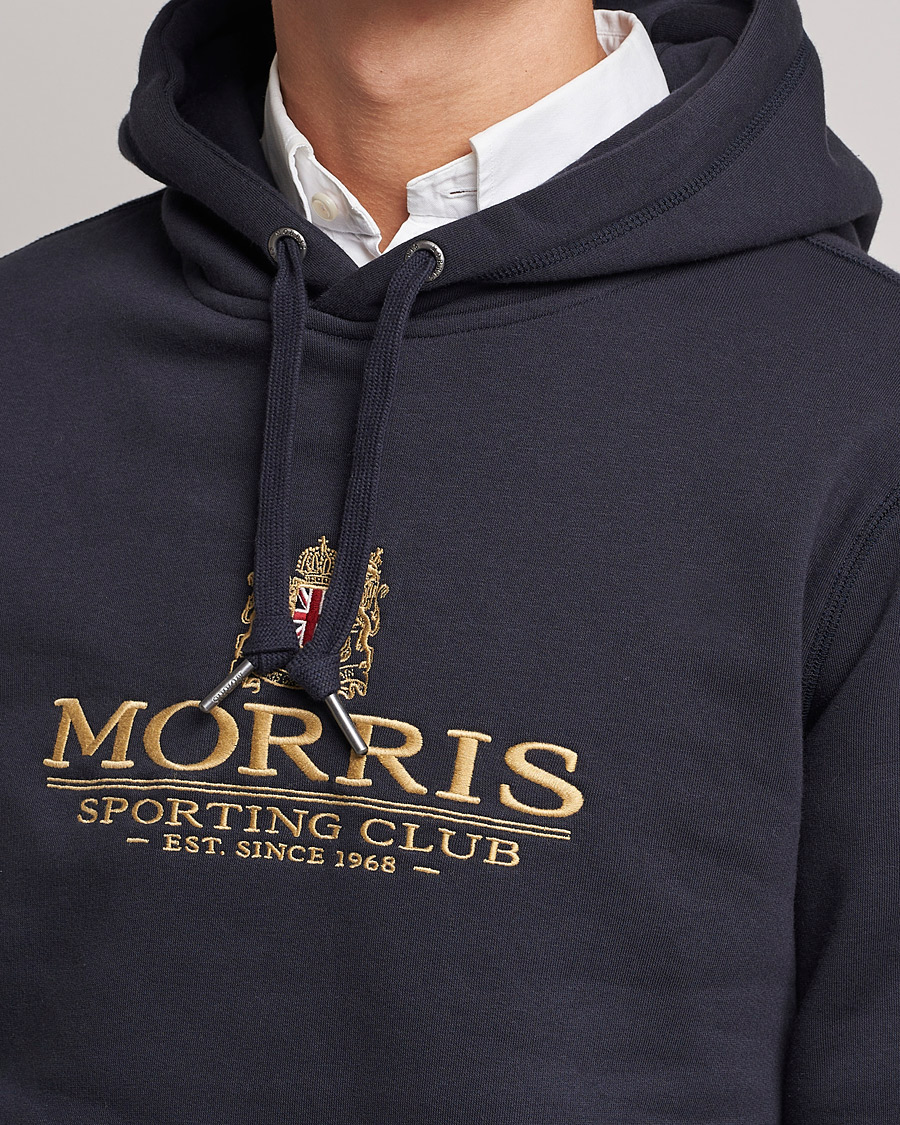 Herr | Tröjor | Morris | Trevor Logo Hoodie Blue