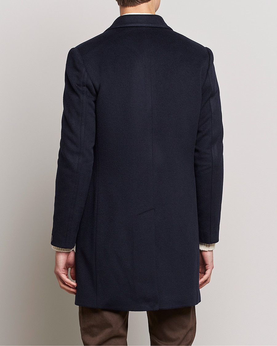 Herr | Jackor | Morris | Wool/Cashmere Coat Navy