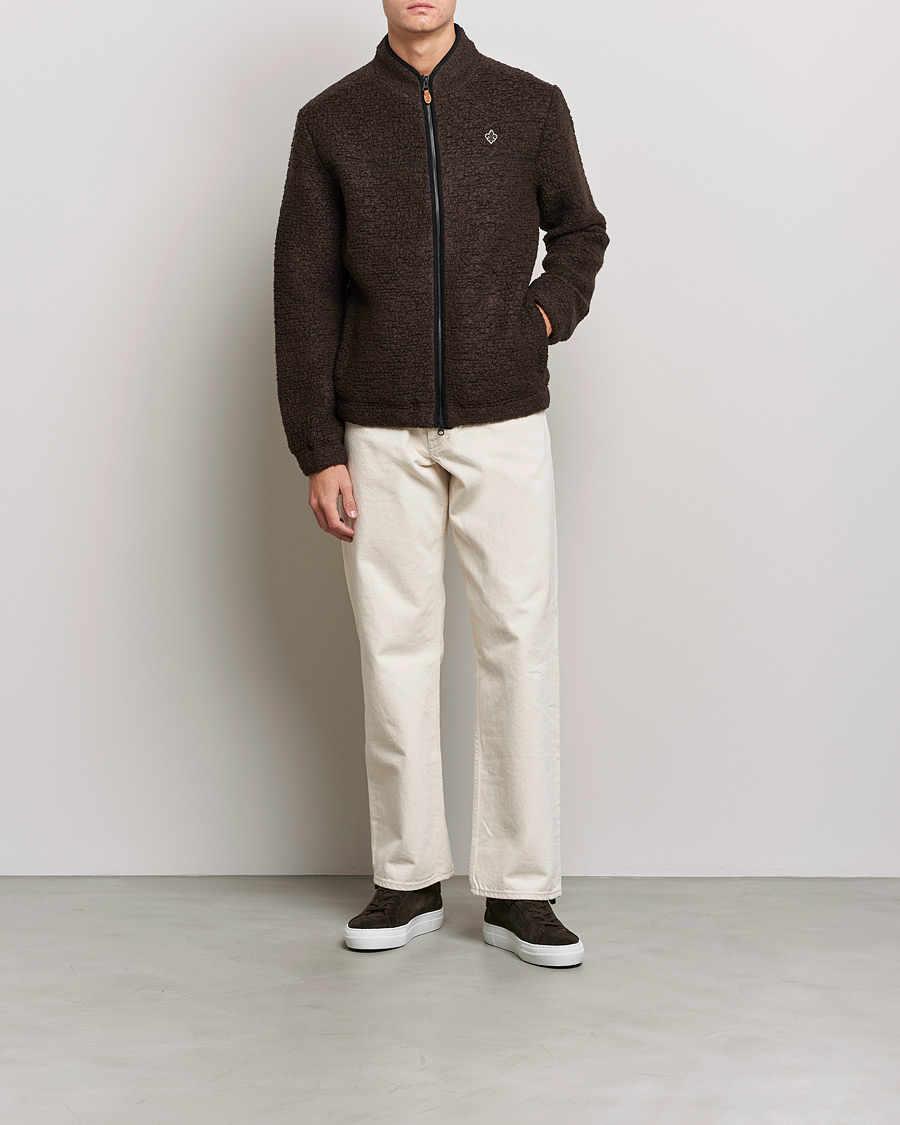 Herr | Tröjor | Morris | Chadwick Pile Jacket Dark Brown