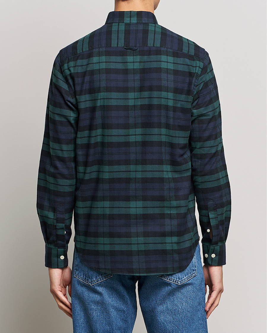Herr | Skjortor | Morris | Brushed Flannel Checked Shirt Blackwatch
