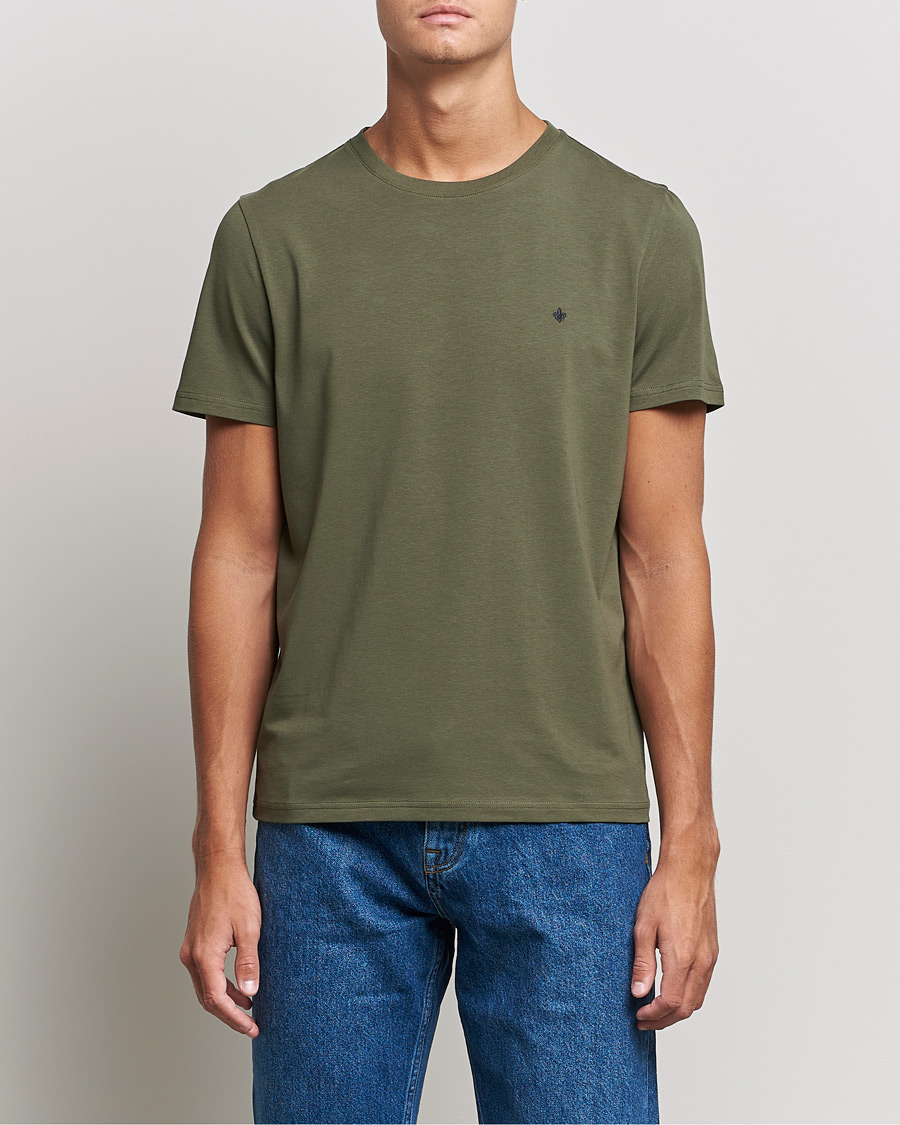 Herr | T-Shirts | Morris | James Crew Neck T-shirt Olive