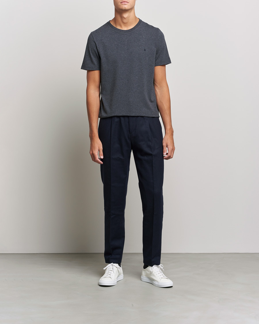 Herr | T-Shirts | Morris | James Crew Neck T-shirt Dark Grey