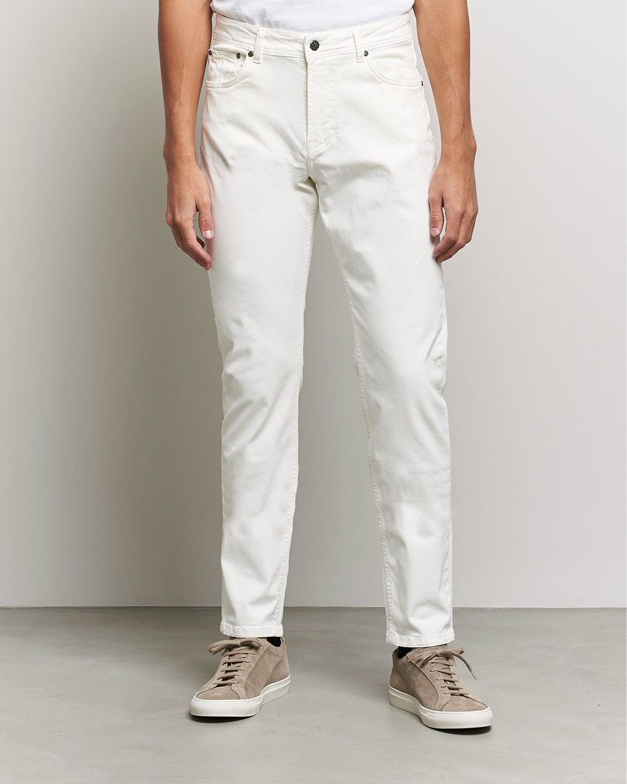 Herr | Byxor | Morris | James Brushed Chinos Off White