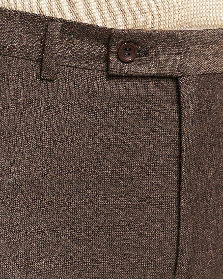 Herr | Byxor | Morris | Bobby Flannel Trousers Brown