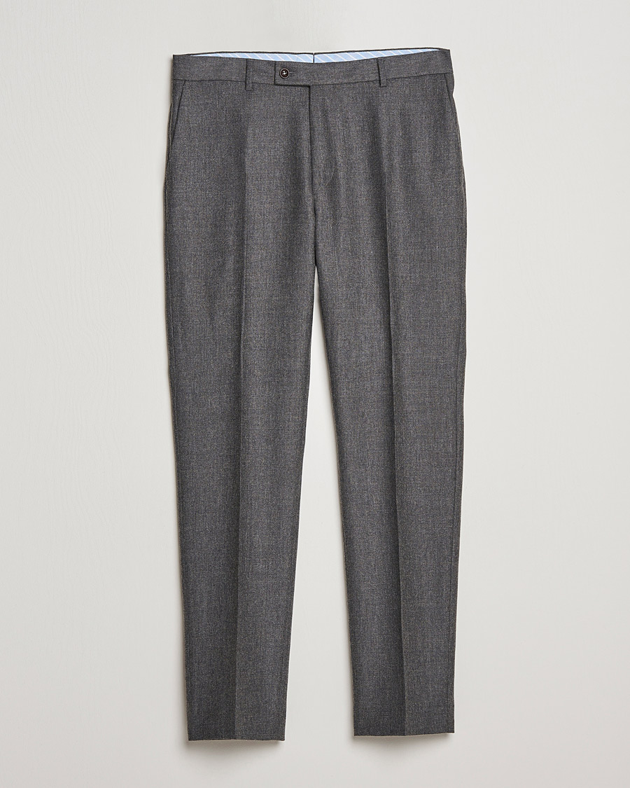 Herr | Byxor | Morris | Bobby Flannel Trousers Grey