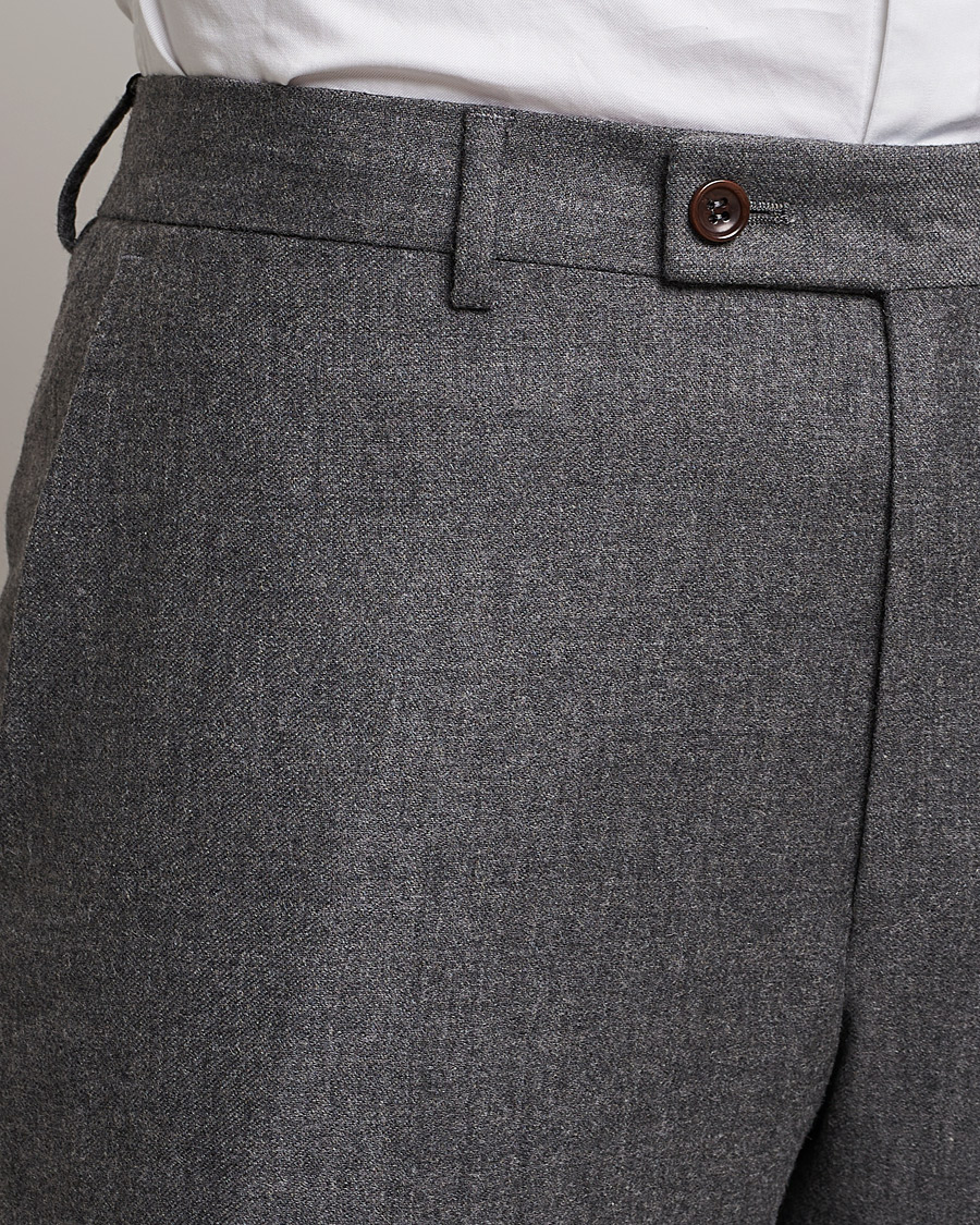 Herr | Byxor | Morris | Bobby Flannel Trousers Grey