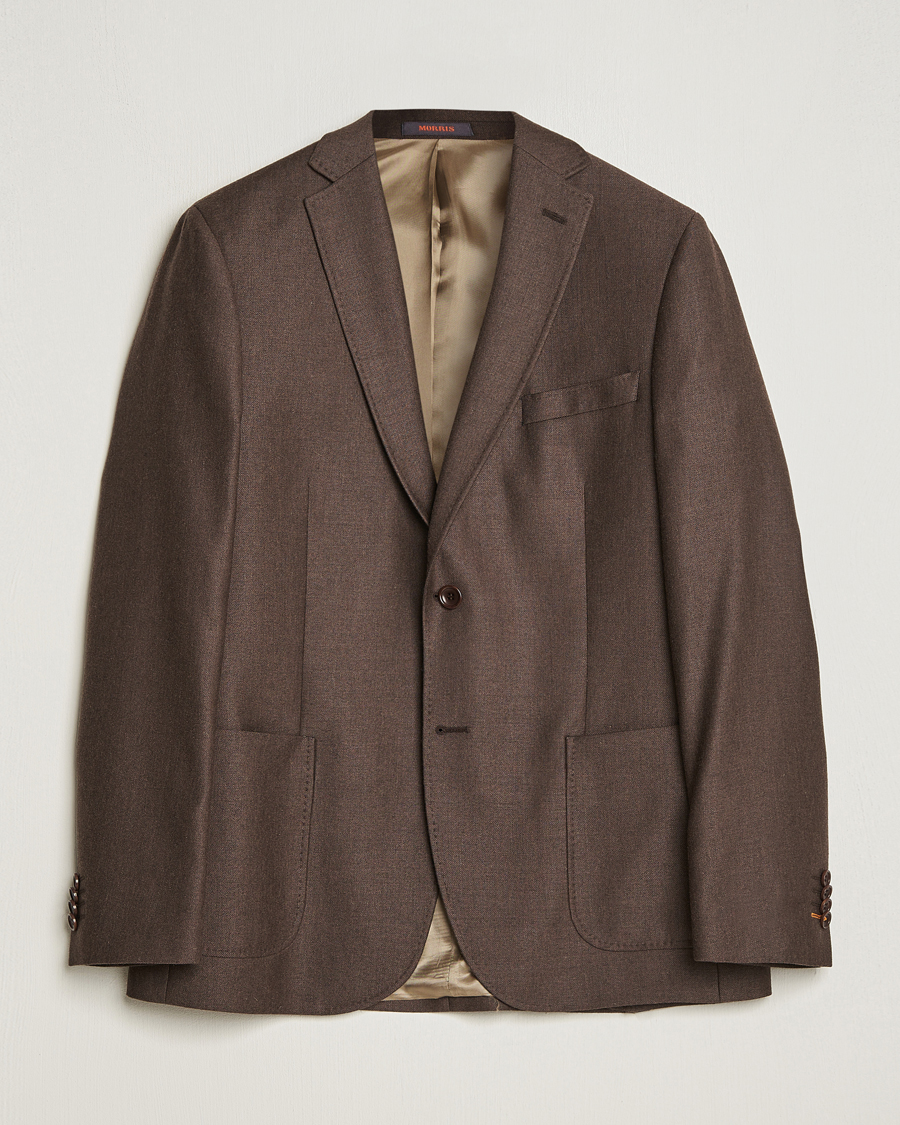 Herr | Kavajer | Morris | Archie Flannel Blazer Brown