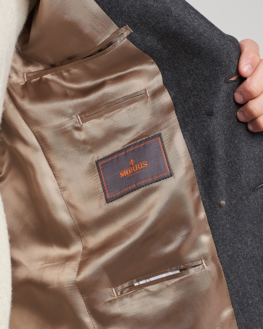 Herr | Kavajer | Morris | Archie Flannel Blazer Grey