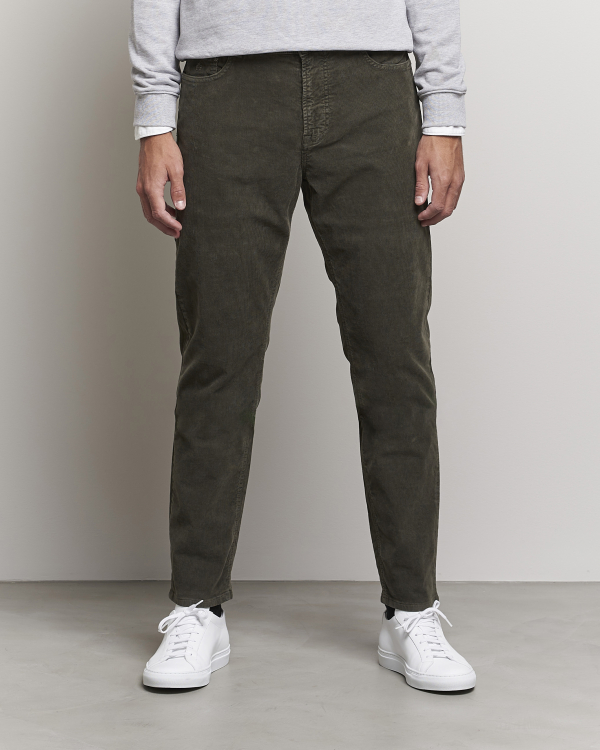 Herr | Byxor | Morris | James Corduroy 5-Pocket Pants Olive