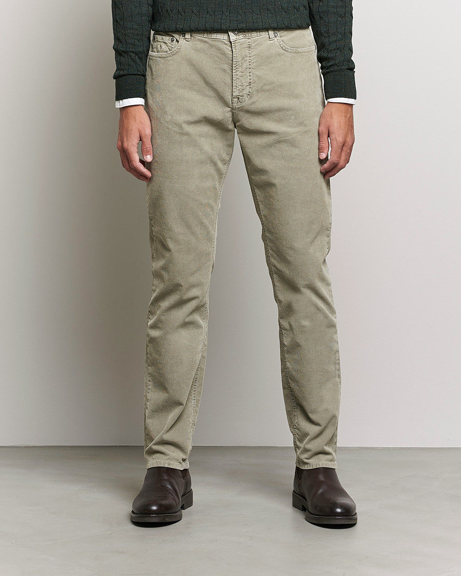 Herr | Byxor | Morris | James Corduroy 5-Pocket Pants Khaki Grey