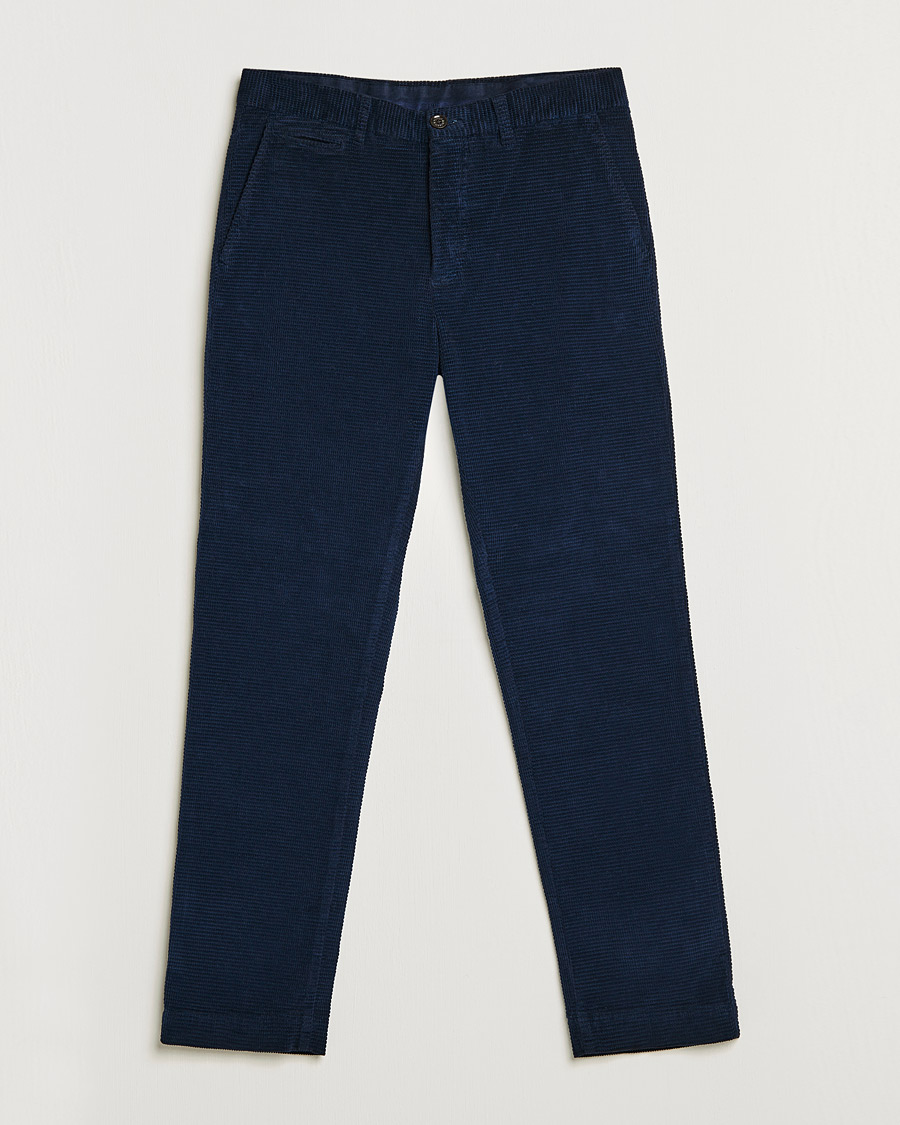 Herr | Byxor | Morris | Criss Cuts Corduroy Slacks Blue