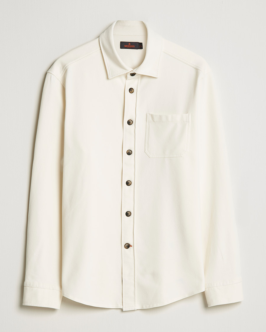 Herr |  | Morris | Cotton Jersey Overshirt Off White