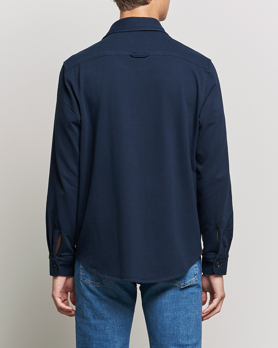 Herr | Skjortor | Morris | Cotton Jersey Overshirt Navy