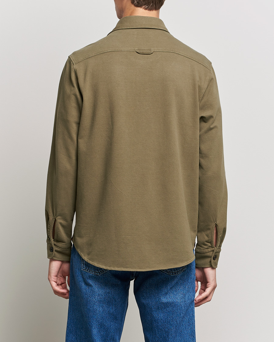 Herr | Skjortor | Morris | Cotton Jersey Overshirt Olive