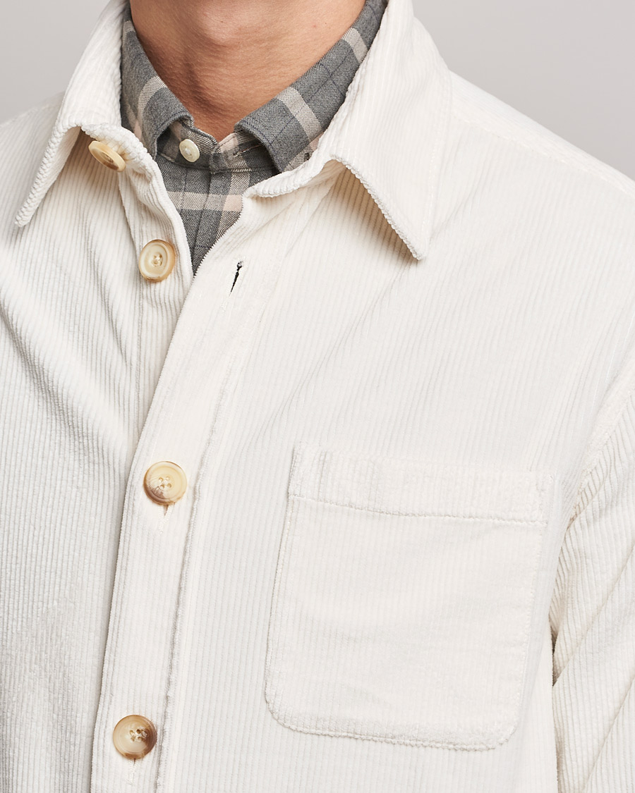 Herr | Skjortor | Morris | Heaton Corduroy Shirt Jacket Off White