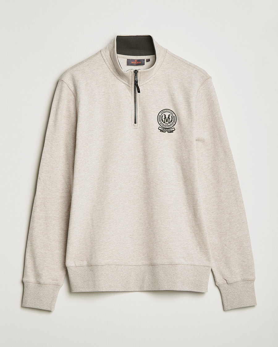 Herr | Tröjor | Morris | Dante Half Zip Sweatshirt Khaki