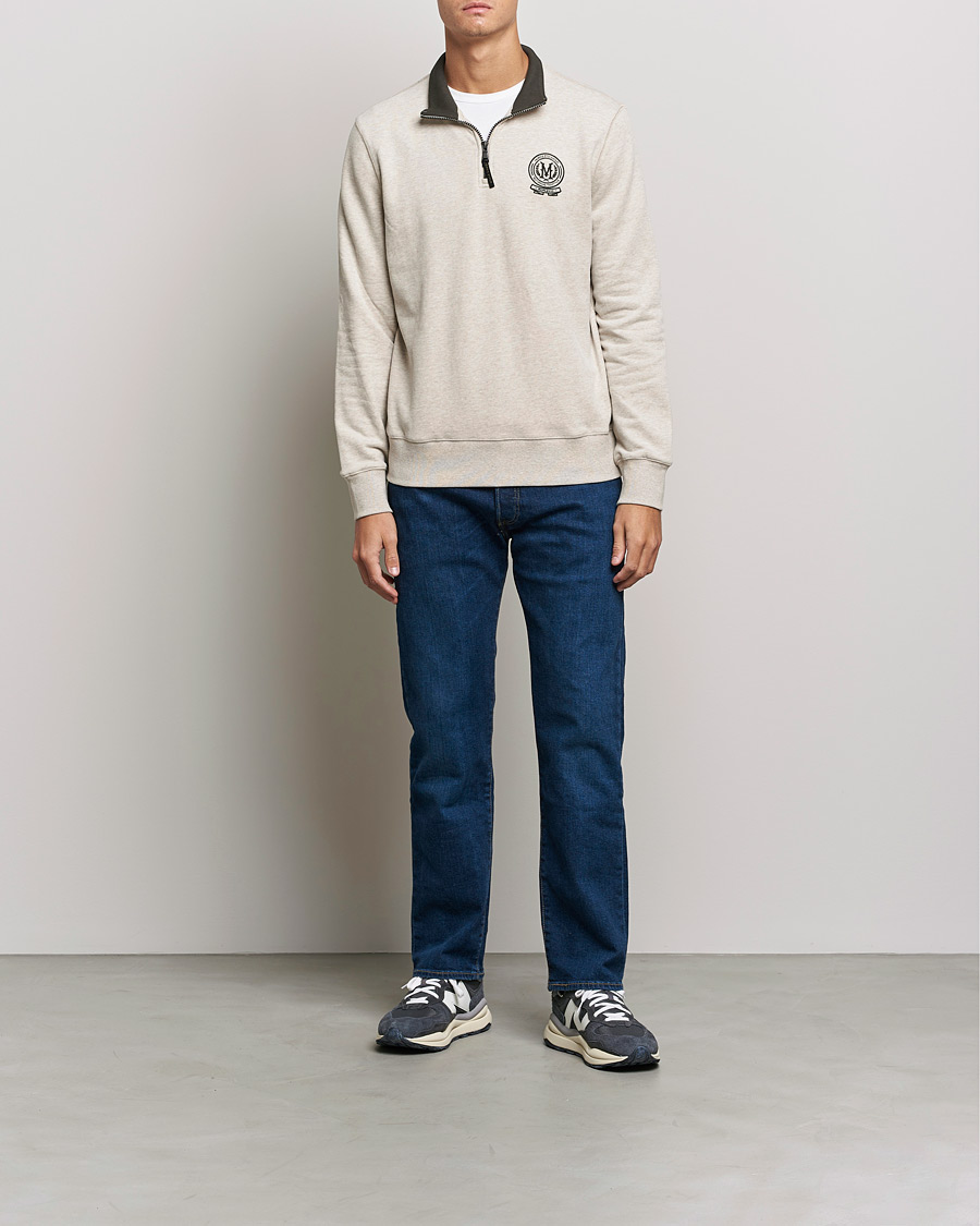 Herr | Tröjor | Morris | Dante Half Zip Sweatshirt Khaki