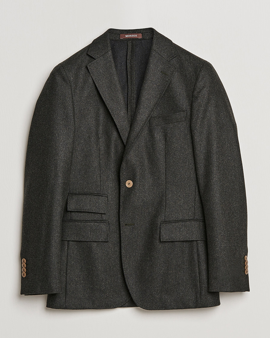 Herr | Kavajer | Morris Heritage | Keith Flannel Suit Blazer Green
