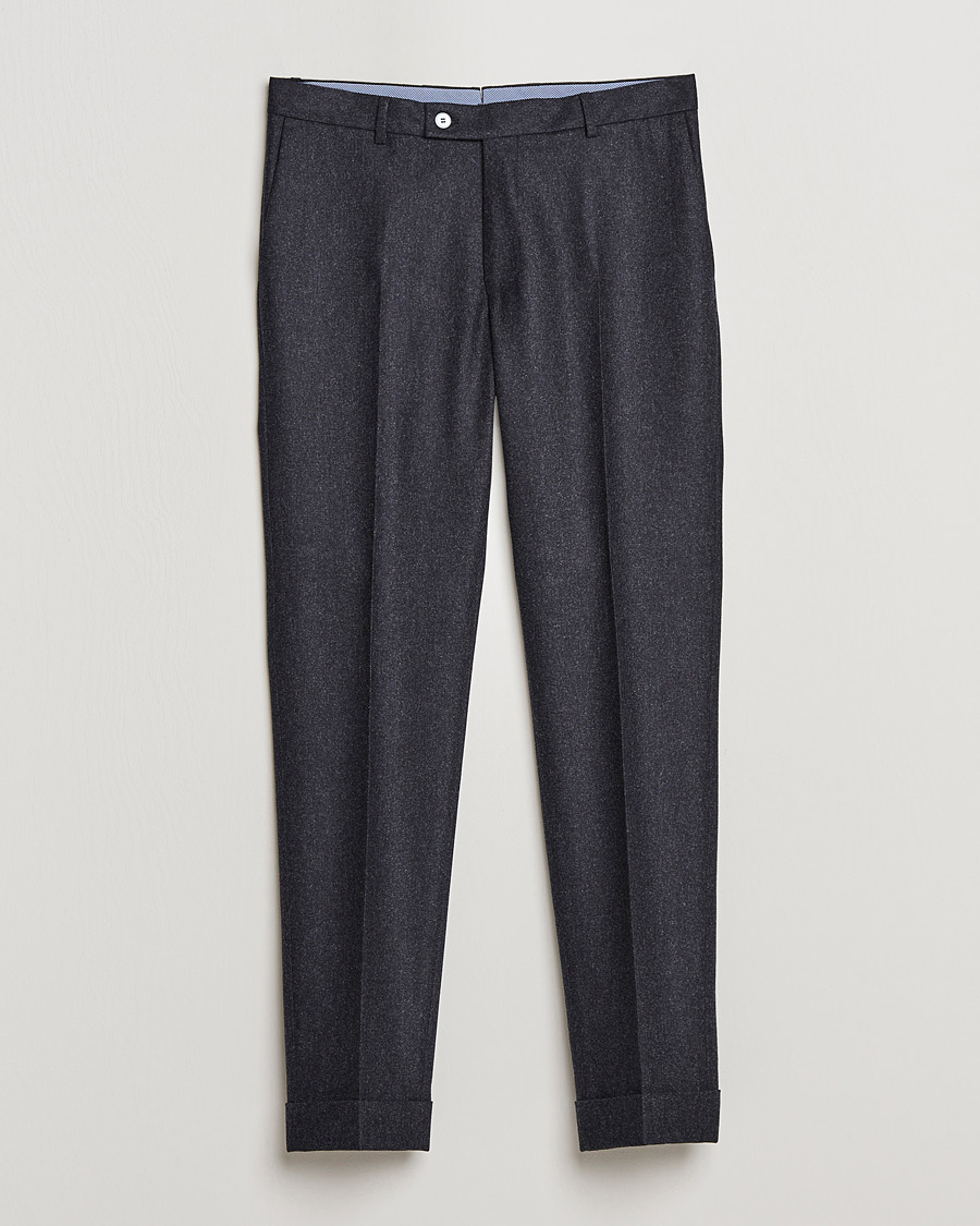 Herr | Byxor | Morris Heritage | Jack Flannel Suit Trousers Grey