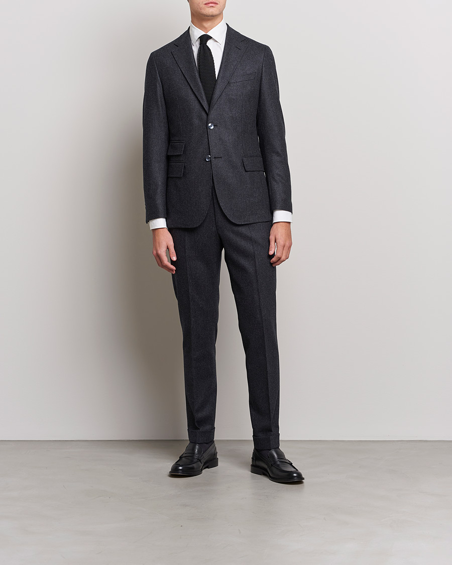 Herr | Flanellbyxor | Morris Heritage | Jack Flannel Suit Trousers Grey