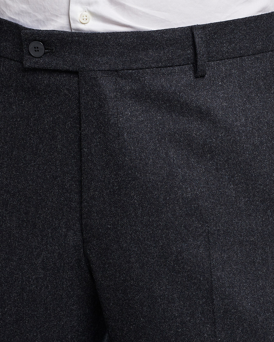 Herr | Byxor | Morris Heritage | Jack Flannel Suit Trousers Grey