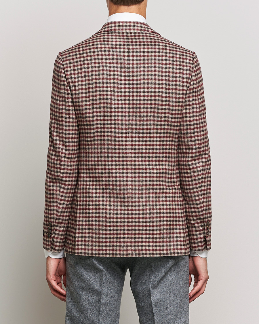 Herr | Kavajer | Morris Heritage | Keith Tartan Cotton/Cashmere Blazer Brown