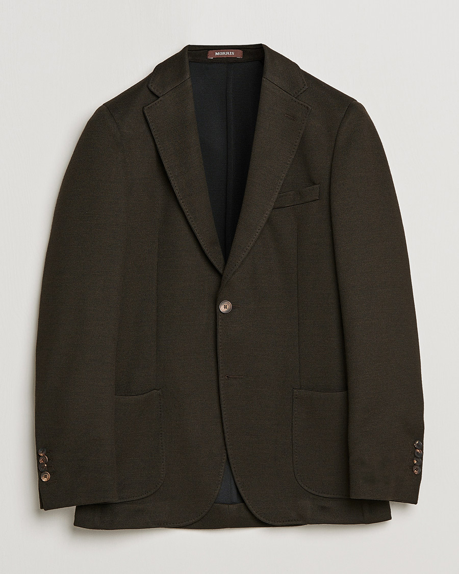 Herr | Kavajer | Morris Heritage | Mike Wool Jersey Blazer Brown