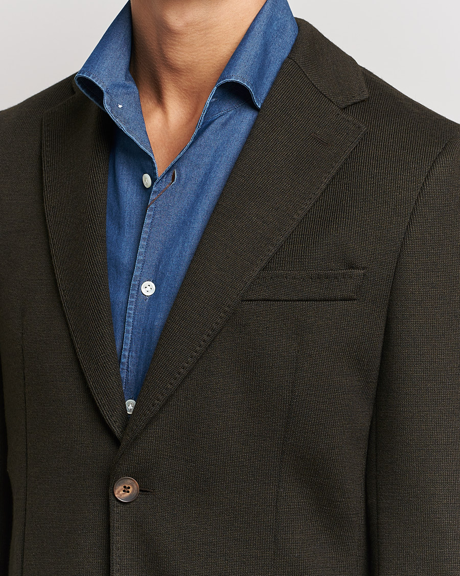 Herr | Kavajer | Morris Heritage | Mike Wool Jersey Blazer Brown