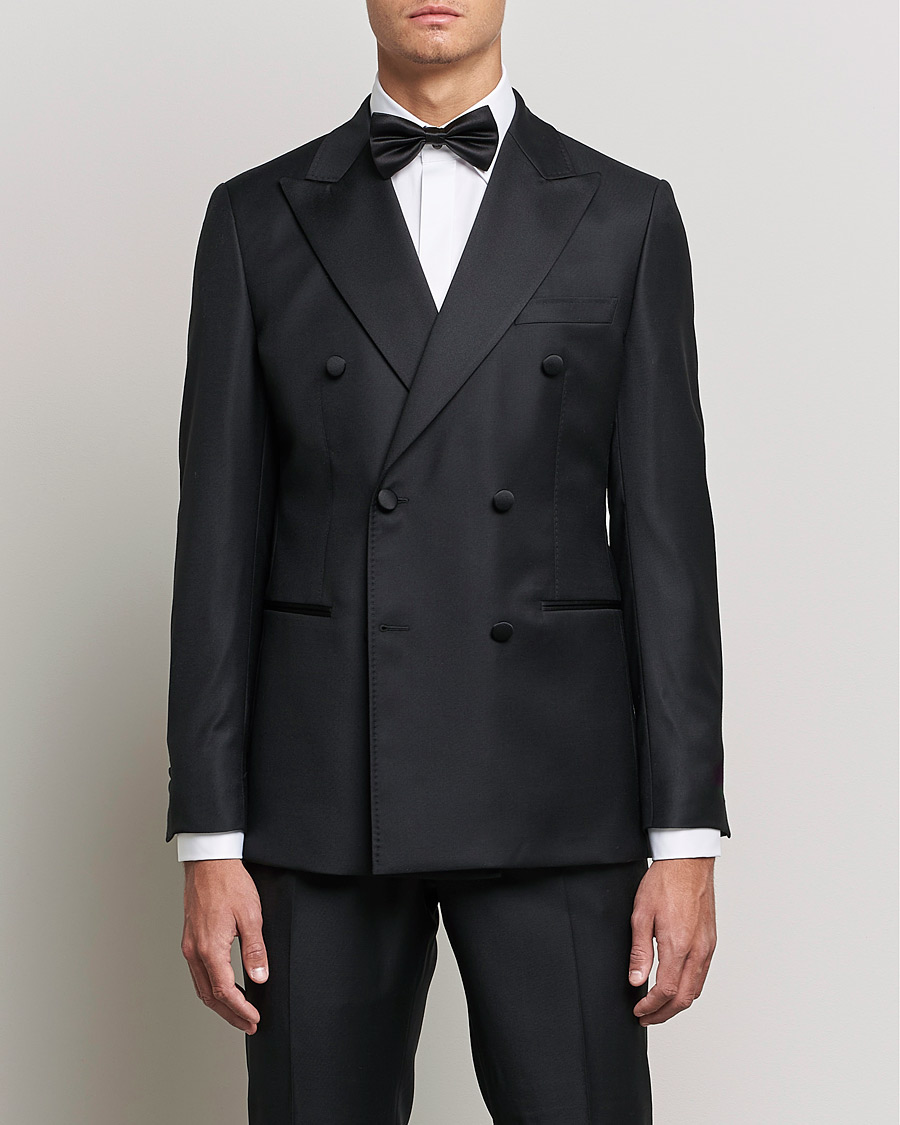 Herr |  | Morris Heritage | Double Breasted Tuxedo Blazer Black