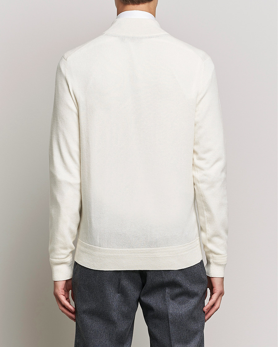Herr | Tröjor | Morris Heritage | Dalton Wool/Cashmere Half Zip Off White
