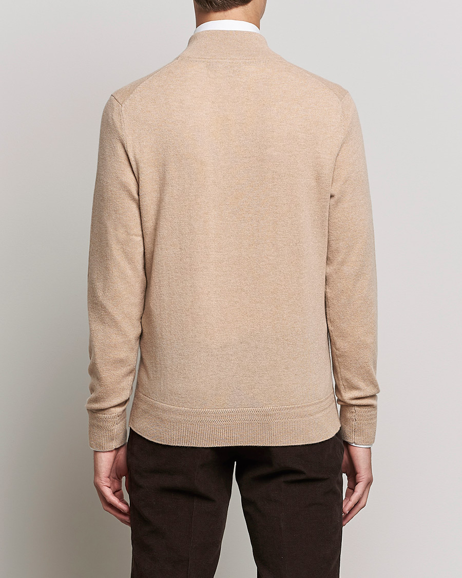 Herr | Tröjor | Morris Heritage | Dalton Wool/Cashmere Half Zip Camel