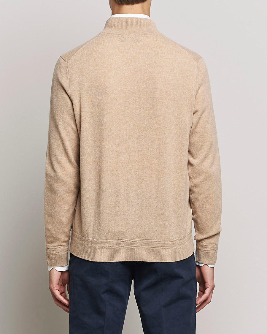 Herr | Tröjor | Morris Heritage | Dalton Wool/Cashmere Full Zip Camel