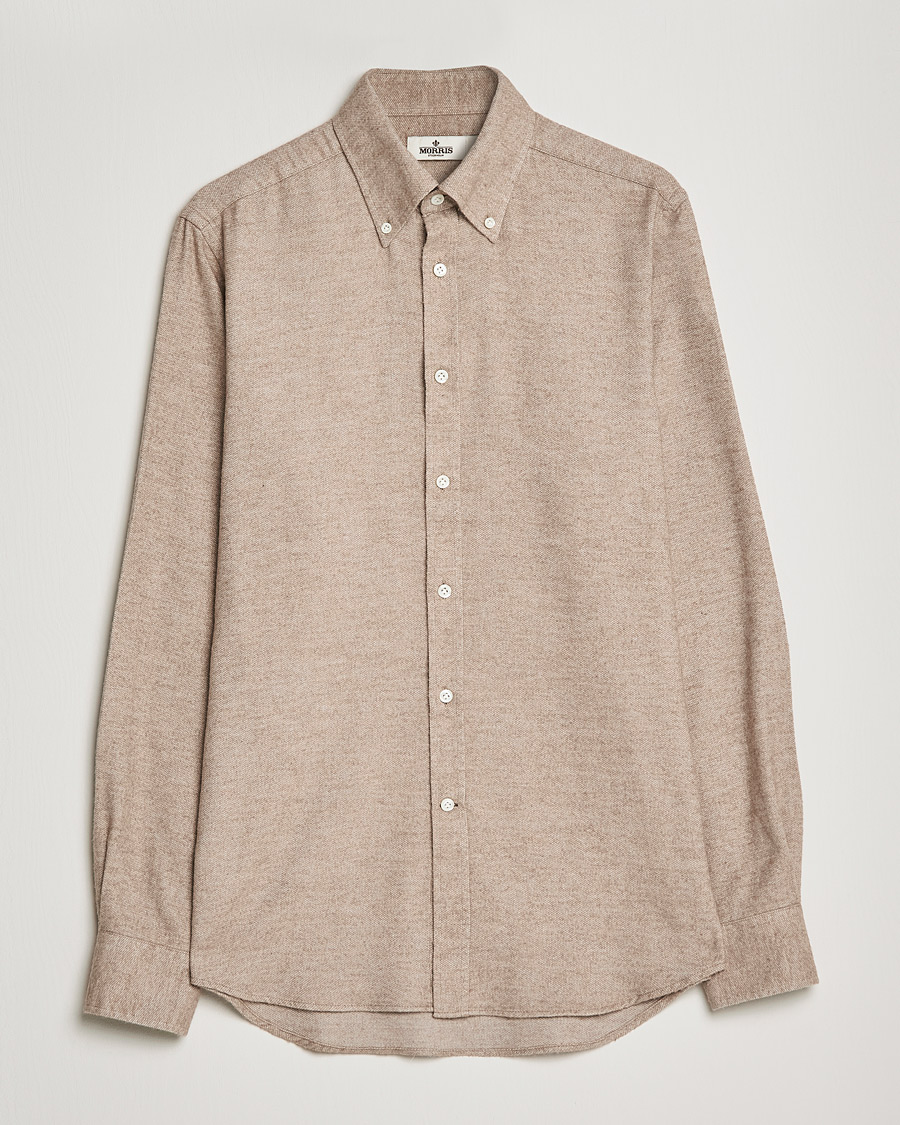 Herr | Skjortor | Morris Heritage | Button Down Flannel Shirt Brown