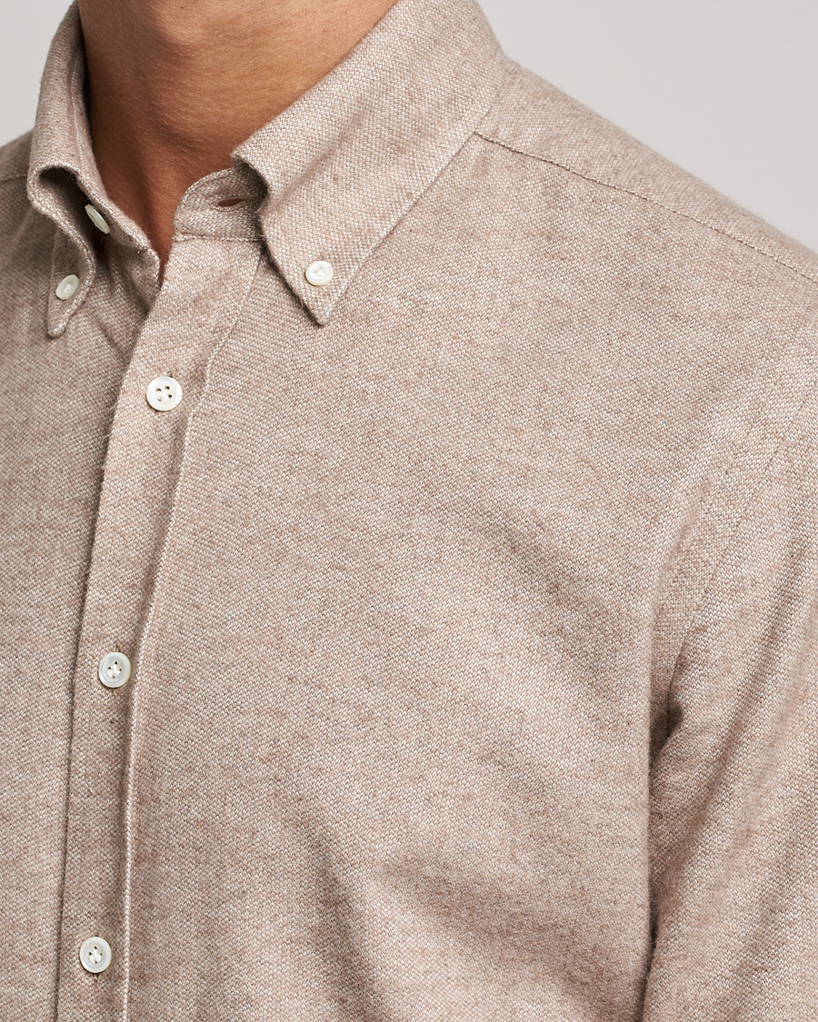 Herr | Skjortor | Morris Heritage | Button Down Flannel Shirt Brown