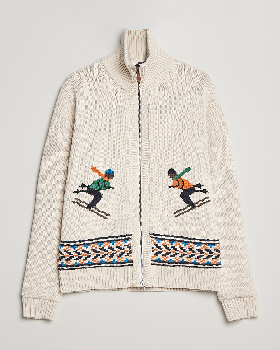 Herr | Tröjor | Morris | Clyde Full Zip Cardigan Off White