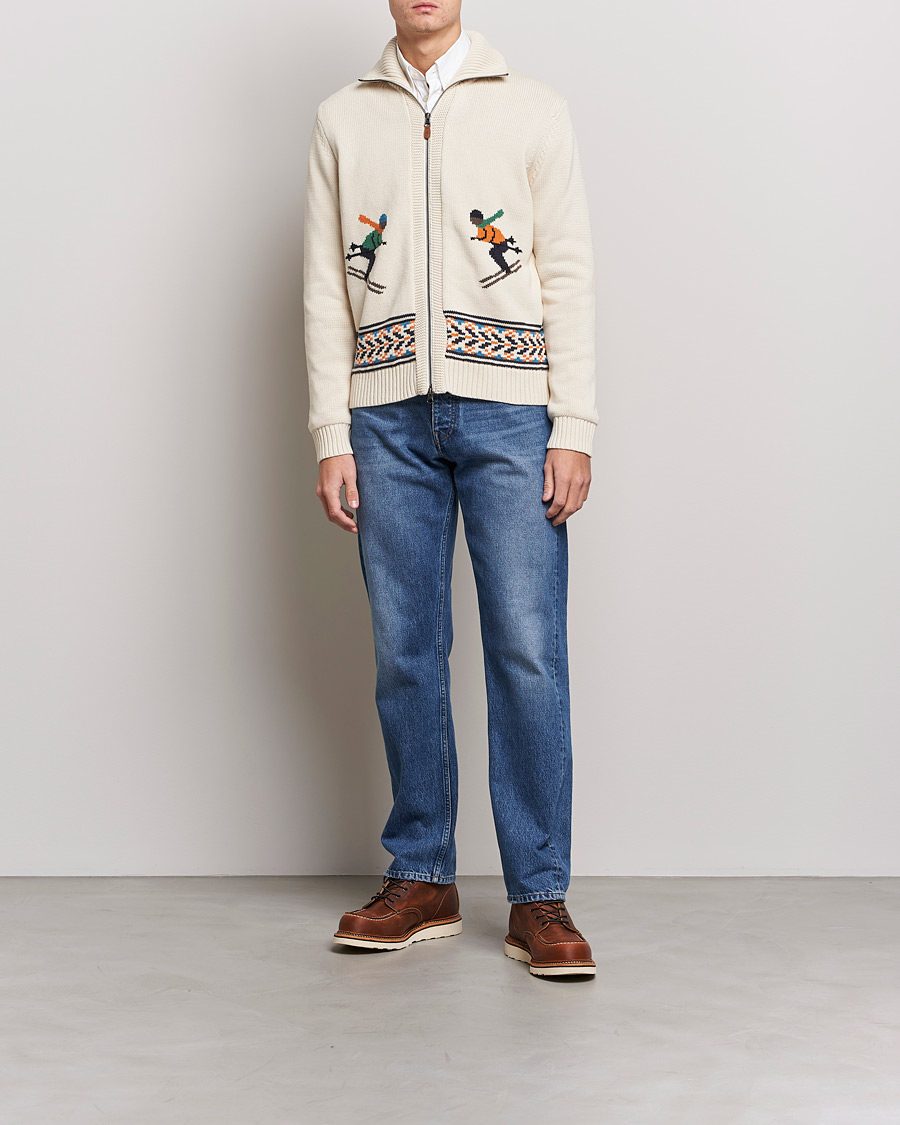 Herr | Tröjor | Morris | Clyde Full Zip Cardigan Off White