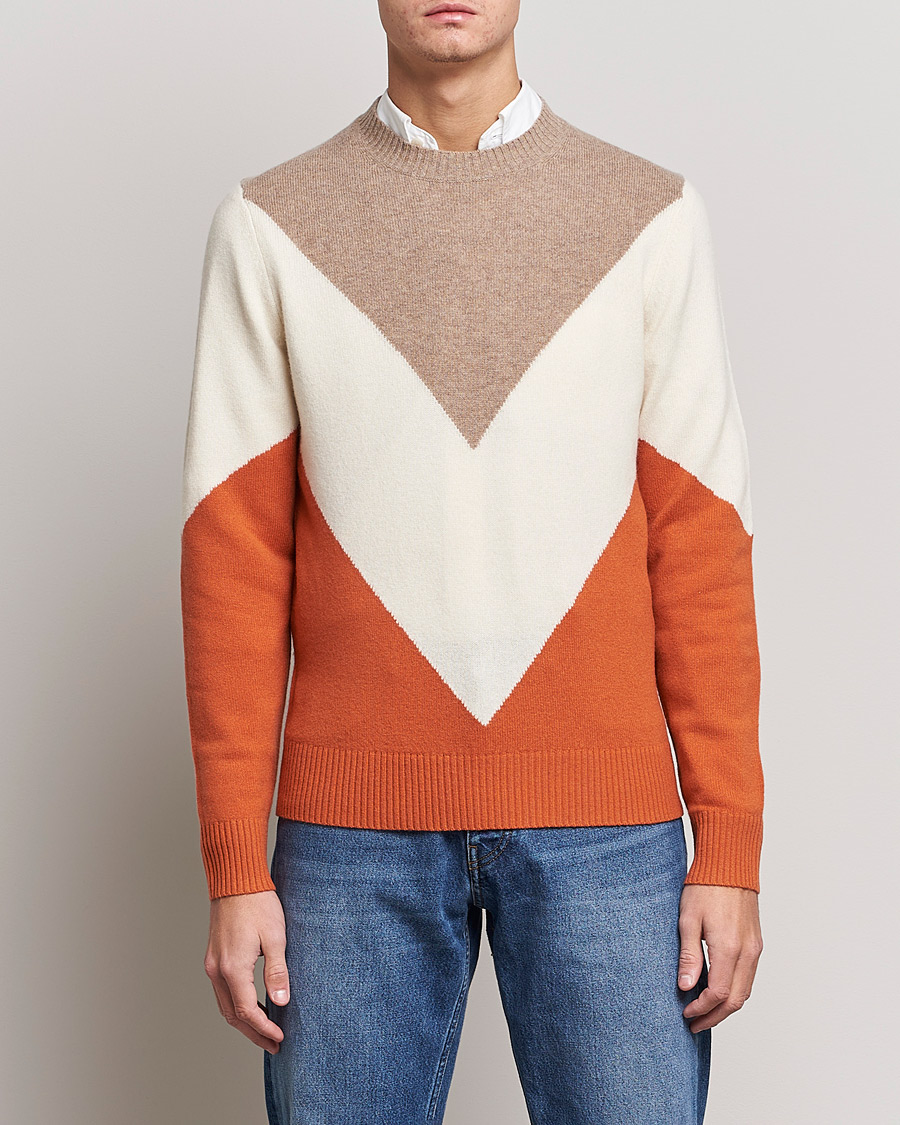 Herr | Tröjor | Morris | Novello Crew Neck Orange