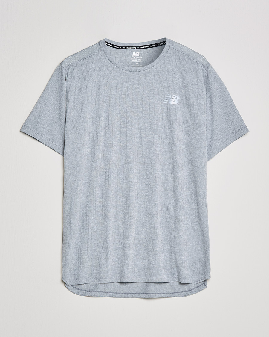 Herr |  | New Balance Running | Impact Run Short Sleeve T-Shirt Athletic Grey
