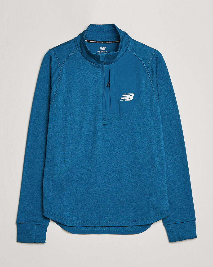 Herr | Tröjor | New Balance Running | Heat Grid Half Zip Dark Moonstone