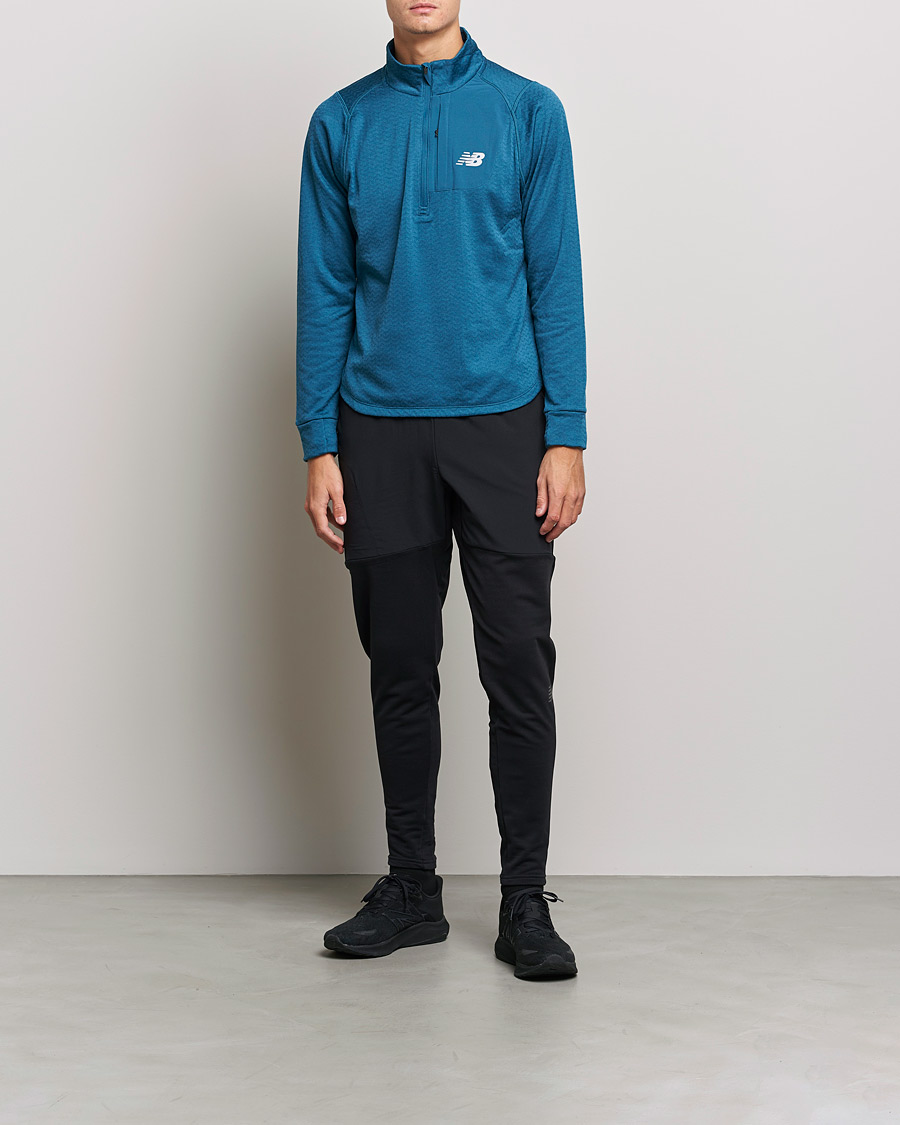 Herr | Tröjor | New Balance Running | Heat Grid Half Zip Dark Moonstone