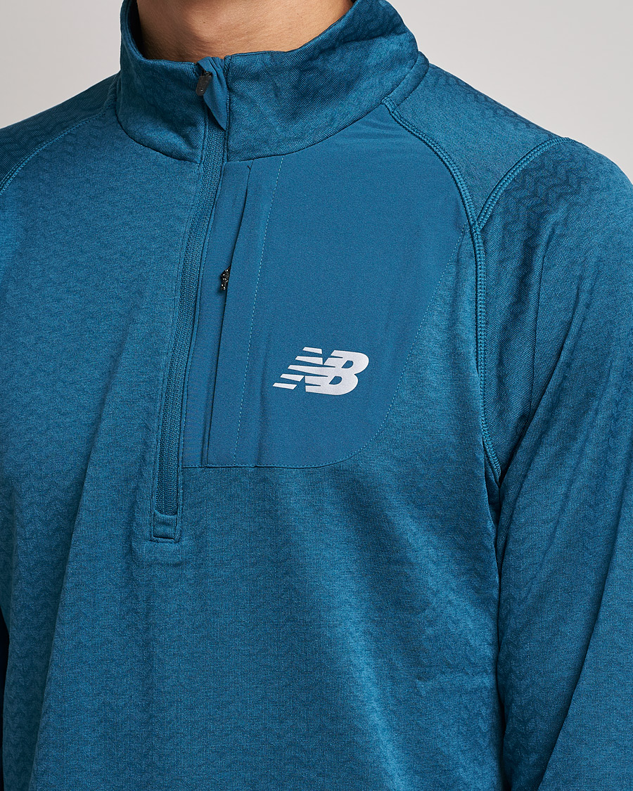 Herr | Tröjor | New Balance Running | Heat Grid Half Zip Dark Moonstone