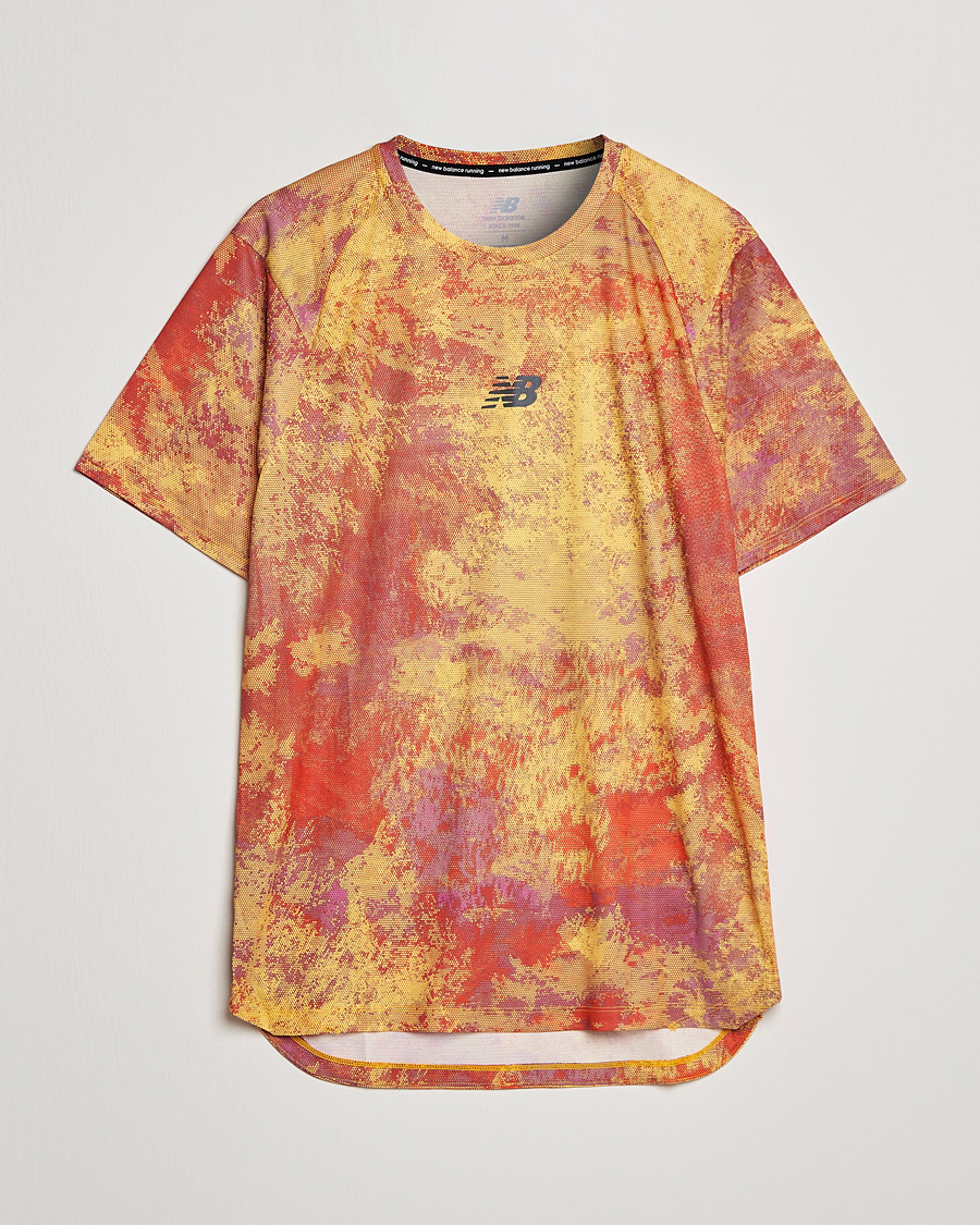 Herr | T-Shirts | New Balance Running | All-Terrain Printed Short Sleeve Electric Purple