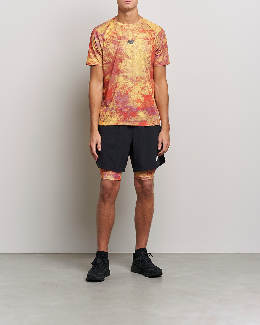 Herr | T-Shirts | New Balance Running | All-Terrain Printed Short Sleeve Electric Purple
