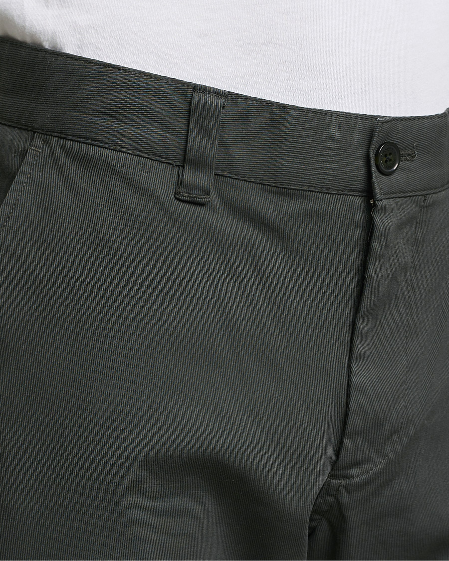 Herr | Byxor | NN07 | Alex Straight Fit Cotton Chinos Dark Army