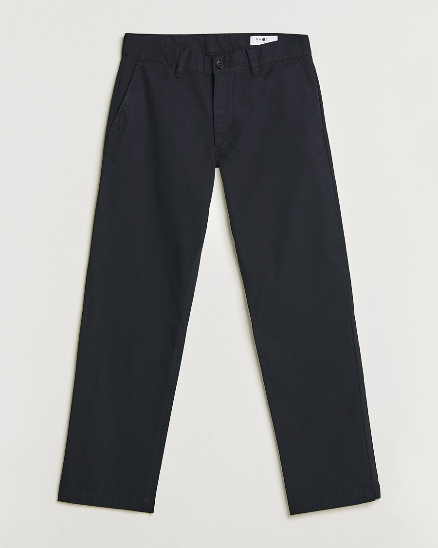 Herr | Byxor | NN07 | Alex Straight Fit Cotton Chinos Black