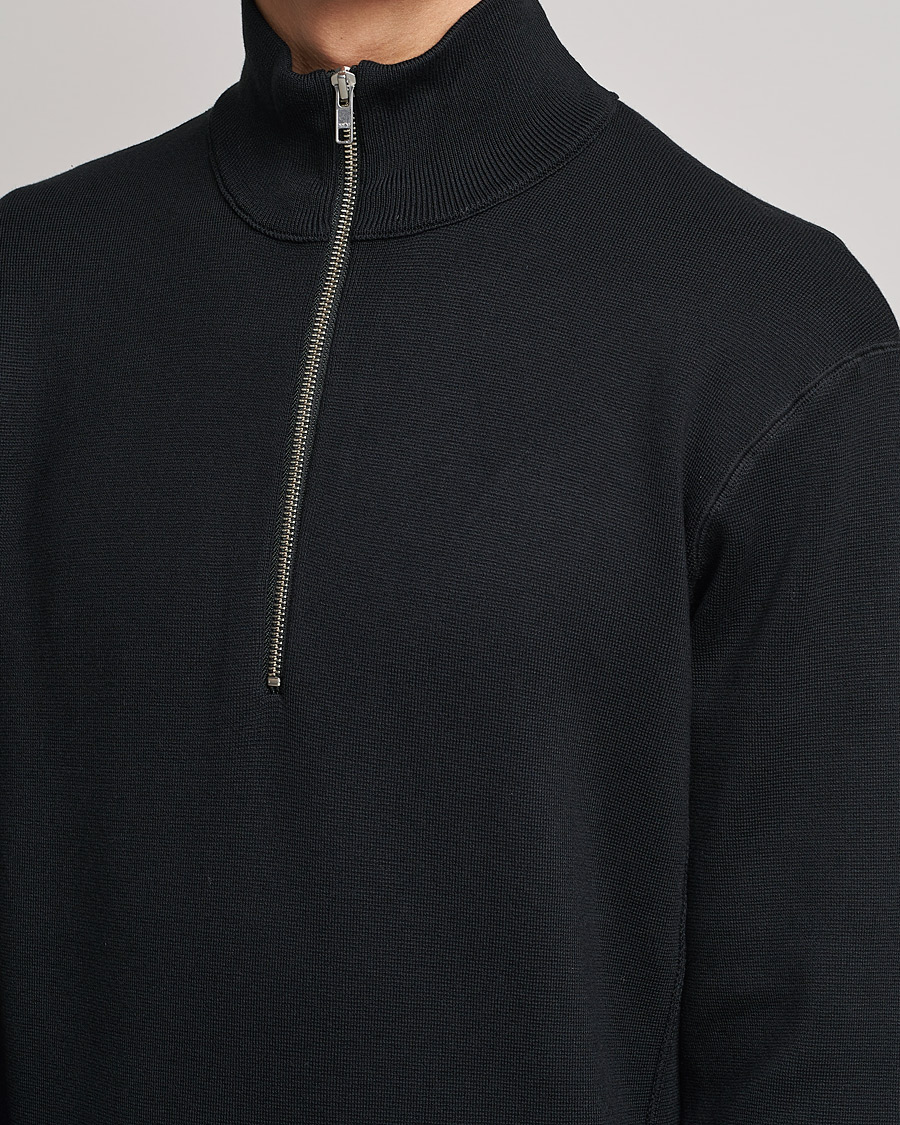 Herr | Tröjor | NN07 | Luis Knitted Half-Zip Sweater Black
