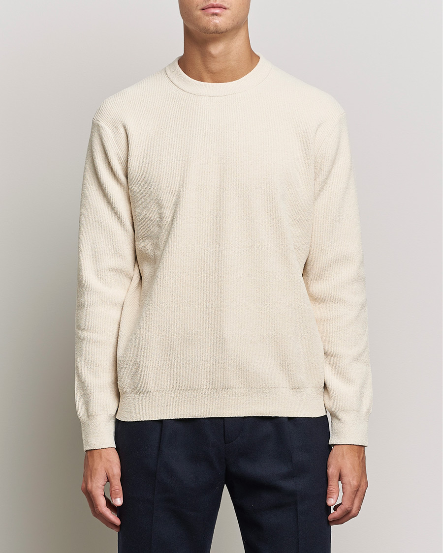 Herr | Stickade tröjor | NN07 | Danny Ribbed Knitted Sweater Ecru