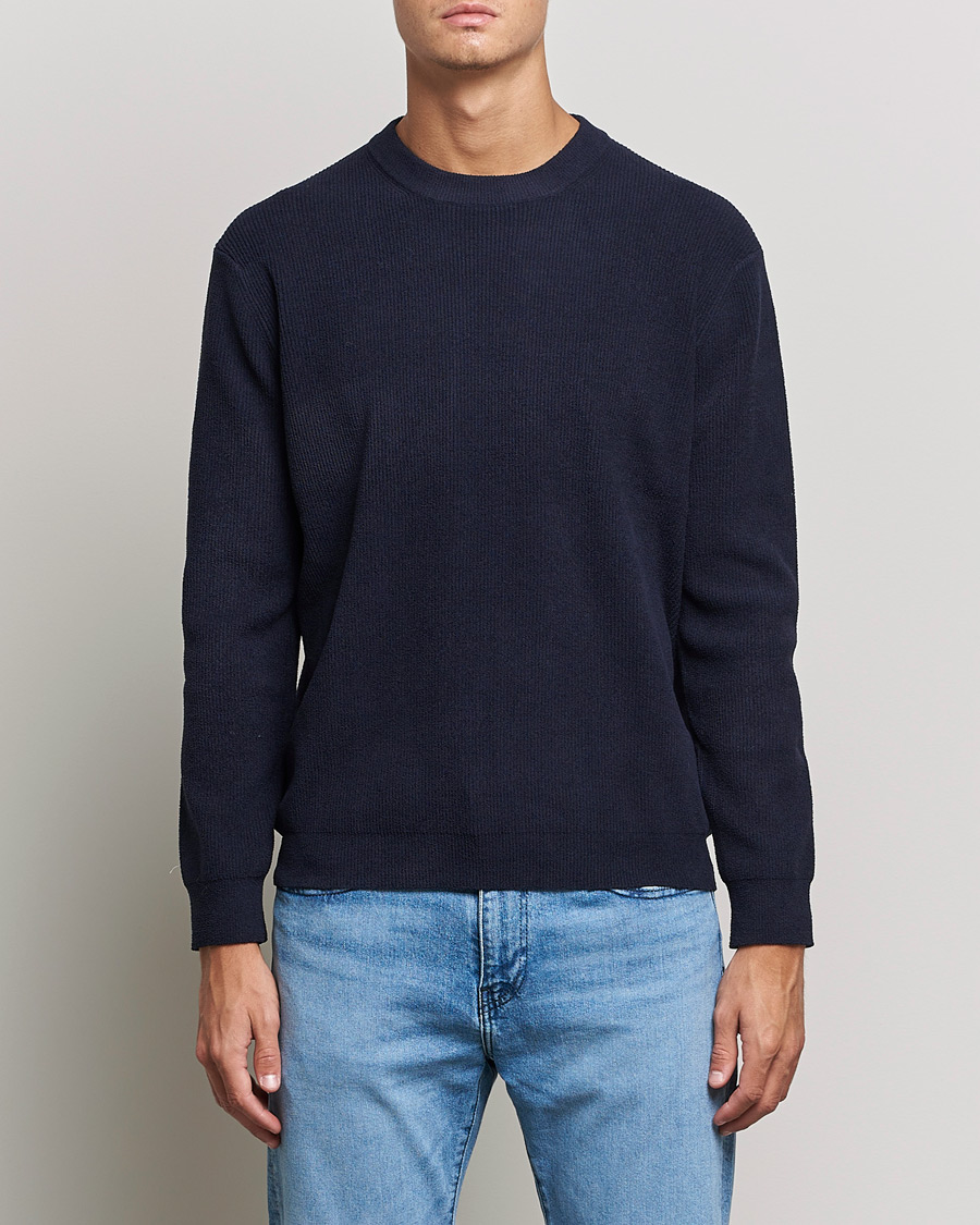 Herr |  | NN07 | Danny Ribbed Knitted Sweater Navy
