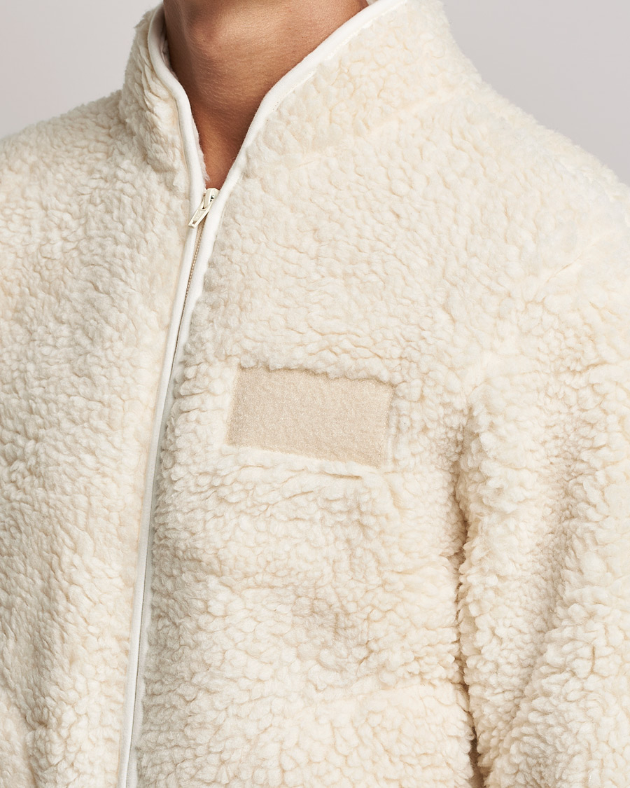 Herr | Tröjor | NN07 | Morten Fleece Full Zip Ecru